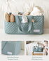 Lily Miles Baby Diaper Caddy Organizer, Quilted Nursery Storage Basket for Newborn Essentials and Diaper Changing