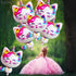 KatchOn Caticorn Birthday Party Supplies, Big 36 Inch, Pack of 6 Cat Balloons for Birthday Decorations
