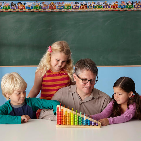 Melissa & Doug Add & Subtract Abacus, Educational Toy with 55 Colorful Beads