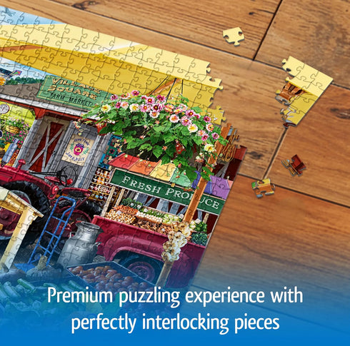 1000 Wonder Forge Farmer's Market Day Piece Jigsaw Puzzle for Adults | Unique, Perfectly-Fitting Pieces | Fun, Vibrant
