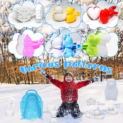 Holady Snow Mold and Sand Mold, 3D Penguin Shape for Kids and Adults, Outdoor Toy for Beach and Snow Play