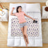 siphylline 52" 34" Purple Hedgehogs Checkered Plaid Extra Large Resuable Changing Pad Covers Waterproof Washable Crib
