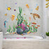 Amaonm Creative Cartoon Removable 3D Under The Sea World Wall Stickers, Colorful Seaweed Decal for Nursery