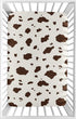 Sweet Jojo Designs Cow Print Girl Boy Gender Neutral Fitted Mini Crib
