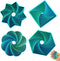 ajitxalr Easter Basket Stuffers 4 Packs Expanded Sensory Fidget Star,Fractal Fidget Hexagon,Hexagon Fidget