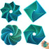 ajitxalr Easter Basket Stuffers 4 Packs Expanded Sensory Fidget Star,Fractal Fidget Hexagon,Hexagon Fidget