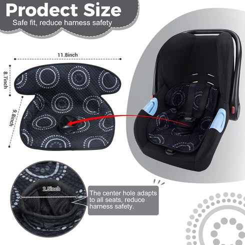Piddle Pad, Car Seat Potty Training Protector, Baby Waterproof Car Seat Cover with Anti-Slip Backing, Machine Washable