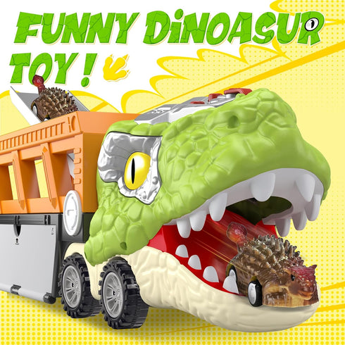 11 1 3-5, 10 3 4 5, SpringFlower in Dinosaur Toys, Dinosaur Toys for Kids Dinosaur Truck with Pull Back Cars, Toddler