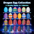 VivaNova 24 Pack 3D Printed Dragon Eggs, Surprise Eggs with Articulated Mini Dragons Inside, Easter Egg Hunt Fillers