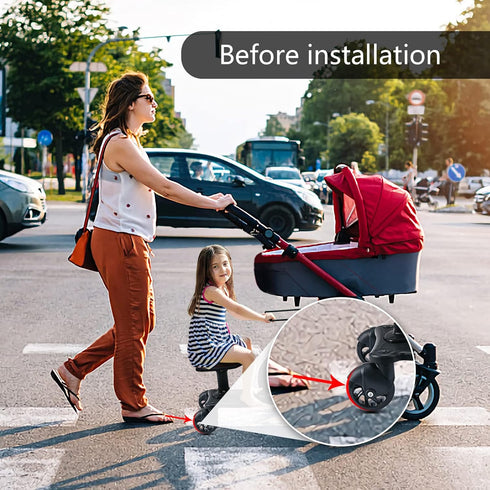 Stroll Handle Extension Bar, Universal Stroller Handle Extender - Fits All Types, Easy to Install, Extends by 5.5 Inches