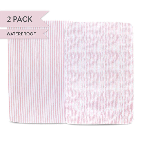 Ely's & Co. Patent Pending Waterproof Changing Pad Cover and Crib Sheet Bundle