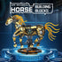 funxinee 12+, Mechanical Horse Building Blocks Linkage Kit, Animal World Model with Lighting & Display Stand, STEM Toy