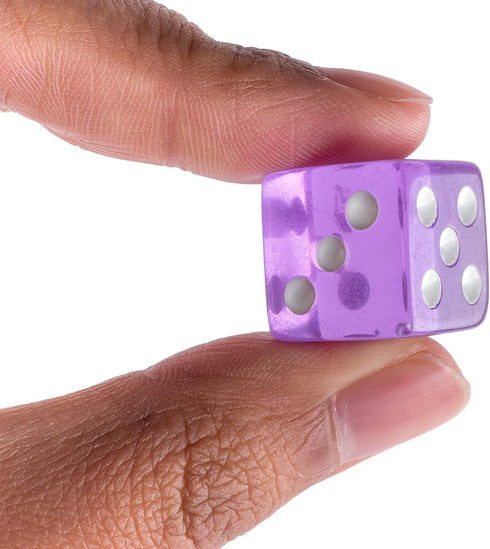 Super Z Outlet Standard 16mm Dice, Translucent Multi-Color, 50pk