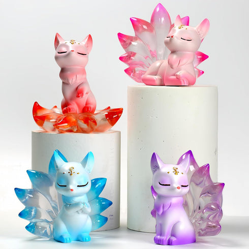 Nine-Tailed Fox Mystery Box Action Figure Toys, Random Design Cute Collectible Toys for Birthday Gifts