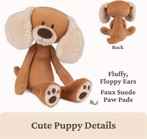 1 15" GUND Take-Along Friends, Masi Puppy Dog Plush Stuffed Animal for Ages and Up, Brown/Cream