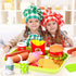 Plastic Burgers Sandwich Pretend Play Food Toy Set for Kitchen, Fake Food Playset for Preschool Kitchen Sets,