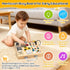 Wooden Busy Board with LED LightMontessori Baby Learning Toys for Toddlers , Sensory Activity Board , Travel