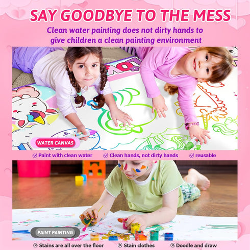 Mat,40 32 Inch Backpack,Educational 2 3 4 5 6 7 8 Water Doodle x Large Drawing Mat with Toys Gifts for Kids Boys