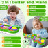 2-in-1 3 4 5 Dinosaur Kids Guitar Musical Instruments for Year Old Boys Girls Gifts, Toddler Electric Guitar Piano Toy