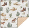 Selerdon Baby Play Mat Western Cowboy Horse Cactus Shoes 50" X 50" Play