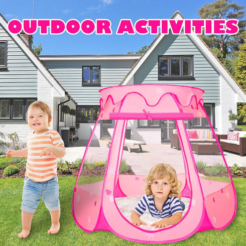 Volscity Princess Castle Girls Play Tent Pop Up Play Tent for Kids Playhouse Toys for Birthday Gift Fairy for Girls