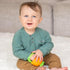 Infantino Handy Dandy Teething Mitt Soft Silicone Teether for Babies, Develops Grasping Skills, Easy to Clean, Orange