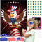 ASTARON Pin The Star on The Eagle, Patriotic Party Game for 4th of July, Poster with Stickers & Blindfolds