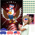 ASTARON Pin The Star on The Eagle, Patriotic Party Game for 4th of July, Poster with Stickers & Blindfolds