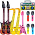 Naturahand 10pcs Inflatable Instruments Party Props Rock Star Toy Set Inflatable Saxophone Bass