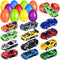 12Pack Prefilled Easter Eggs with Toys Inside, Easter Egg with Die-cast Racing