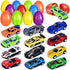 12Pack Prefilled Easter Eggs with Toys Inside, Easter Egg with Die-cast Racing
