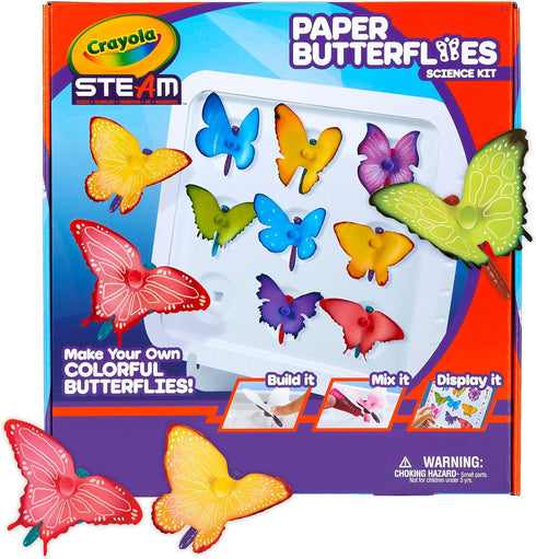Crayola Paper Butterfly Science Kit - STEAM Toy Gift for Kids Ages 7, 8, 9, 10