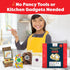 Set 6-12 Baketivity Masterpiece Cookies Kids Baking Kit - Cooking Kit for Kids with Premeasured Ingredients, Step by