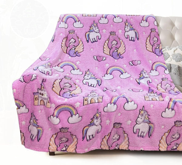 Mermaid Blanket for Girls 4-6 - Personalized Baby Blankets for Girls - Cute Toddler Gifts 40"x 50"
