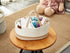 DECOMOMO Diaper Caddy - Baby Diaper Basket Organizer for Changing Table, Girl Boy Gift (Spiral Beige & White)