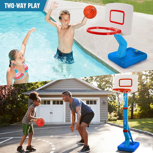 SUPER JOY Toddler Basketball Hoop - Height Adjustable Kids Basketball Hoop for Indoor Outdoor Play, Portable Goal