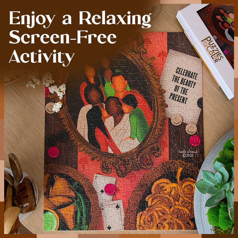 500-Piece (16"x20") Puzzles of Color Beauty of The Present by Hanifa Abdul Hameed Puzzles for Adults, Artwork Jigsaw