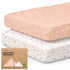 KeaBabies 2-Pack Fitted Crib Sheets for Boys, Girls, Baby - Soft Bamboo
