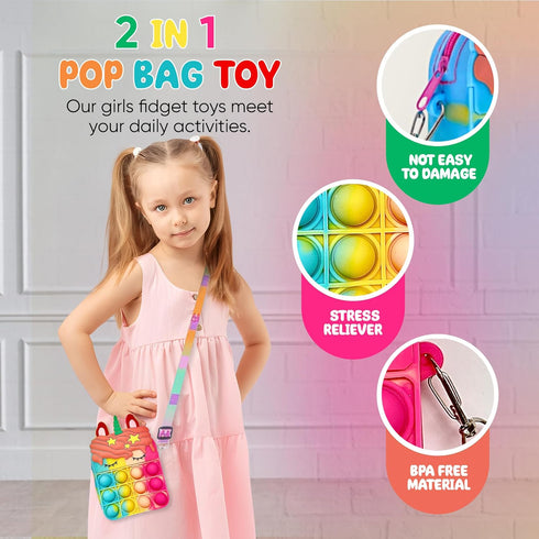 TwCare 120 Pack, Set Pcs Fidget Toys Pop Sensory Party Favors Gifts for Kids Adults Boy Girl Stocking Stuffers Autistic