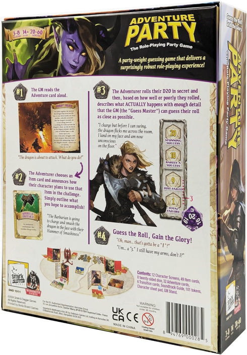 Adventure Party: The Role Playing Party Board Game by Smirk & Dagger, for 3 to 8 Players, Ages 14+