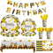 Cecnamt Construction Birthday Decorations, 170 Pcs Construction Birthday Party Supplies Including Banner,