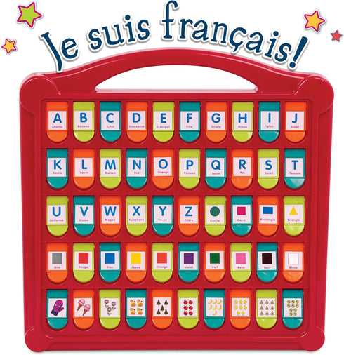 Battat French Alphabet Toy for Learning, 50 Pop-Up Flaps, Educational Toy for Toddlers 3 Years+, Alphabet Cache-Cache