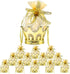 JC HUMMINGBIRD JCHB12 Pieces Fillable Gold Crown with Flower Pouch, Party Favors
