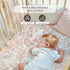Set: (2-Pack) (2-Pack) 4-Piece Pink Floral Nursery Bedding Muslin Fitted Crib Sheets & Soft Newborn Swaddle Blankets