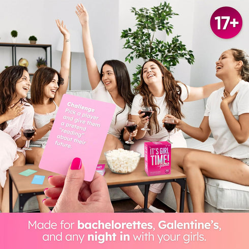 240 17+ Its Girl Time - Girls Night Card Game for Bachelorette, Galentines or Ladies Night - Sweet & Sassy Questions