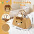 Highland Cute Cow Baby Diaper Caddy Organizer, Woven Cotton Rope Basket for Nursery, Portable Diaper Caddy Empty Gift