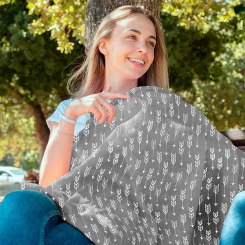 San Francisco Baby Nursing Cover - Breathable 360° Nursing Cover for Breastfeeding, Luxury Gray