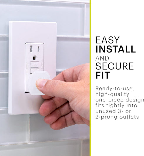 Power Gear Outlet Covers, Baby Proofing Child Proof Plug Covers for Electrical Outlets, 120 Count
