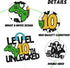 Level 10th Unlocked Cake Topper, Happy 10th Birthday Decoration, Video Game Controller Theme Supplies