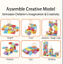 CZOALX 234Pcs 3-5 4-8, Set Electric Montessori Building Blocks for Toddlers Motorized Gear Construction Toy with Power